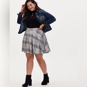 Torrid Mini Twill Pleated Skater Skirt 2